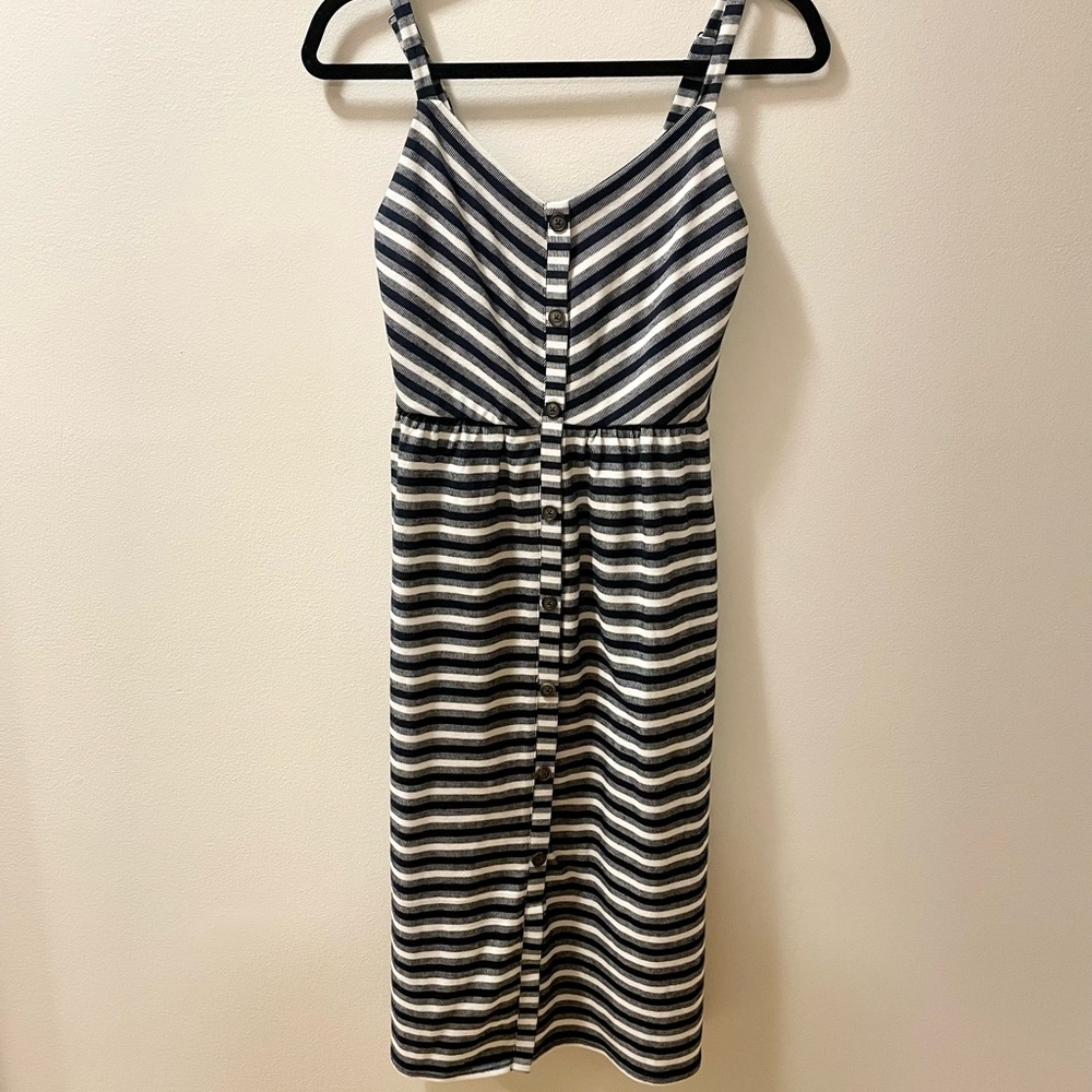 Blue & White Striped Dress